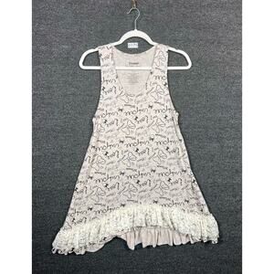 Disney World  Minnie Mouse Dress Girls Size L Sleeveless Tan Love